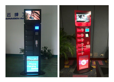 LCD quảng cáo hiển thị điện thoại di động sạc Kiosk hệ thống khóa điện tử