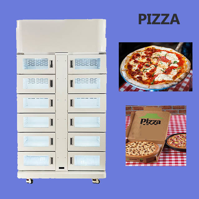 24 giờ tự phục vụ Smart Locker Máy bán pizza Food Locker với tủ lạnh