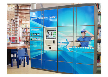 UV khử trùng kim loại 36 Cửa bưu kiện giao hàng điện tử để lưu trữ an toàn, tủ khóa bưu kiện tự động
